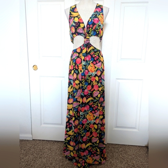 Show Me Your Mumu Tina Maxi Dress in Fruity Tango print - Picture 1 of 9